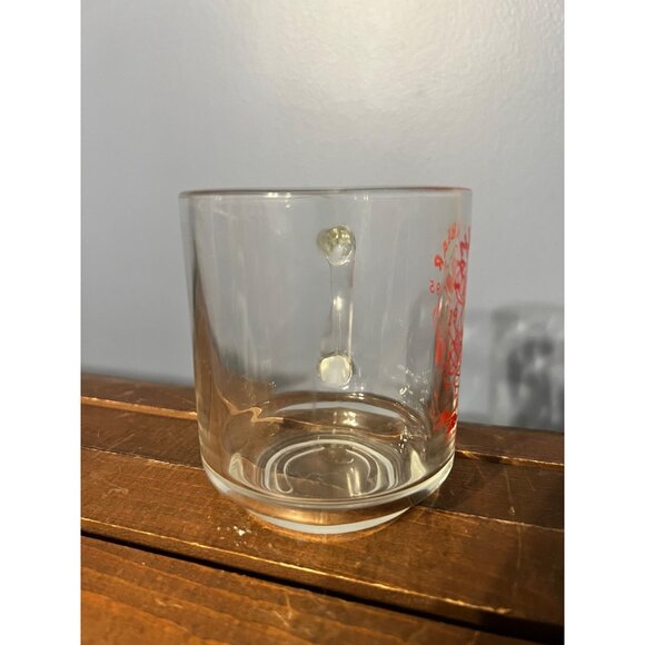 Marshall Fields 1995 Santa Bear Glass Mug Christmas Drinkware Dept Store 1990s - Picture 2 of 6